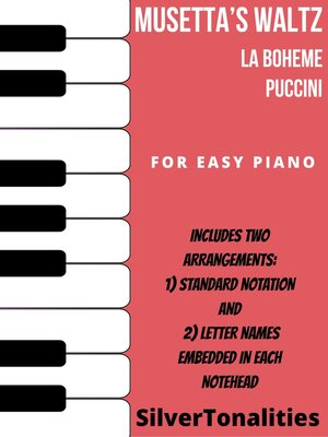 cover image of Musetta's Waltz La Boheme Easy Piano Sheet Music Combo